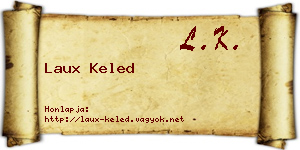Laux Keled névjegykártya
